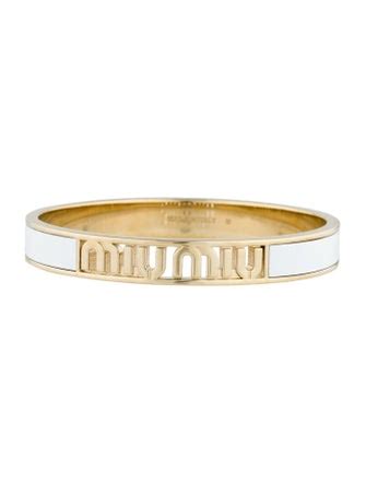 Miu Logo bangle bracelet 